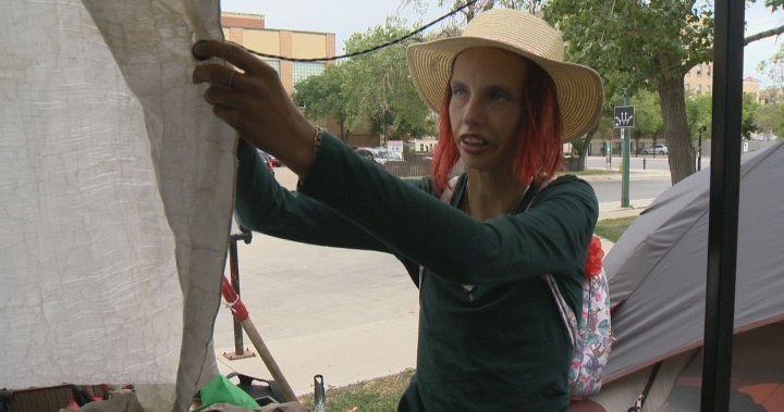 Tent encampment at Regina City Hall continues to grow